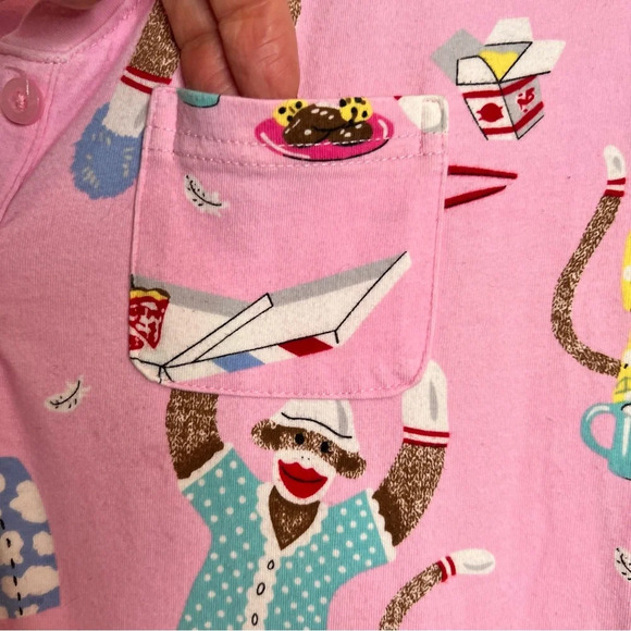 Nick & Nora Ladies Sock Monkey Pillow Fight Sleep Shirt. Size Medium. - Picture 9 of 11